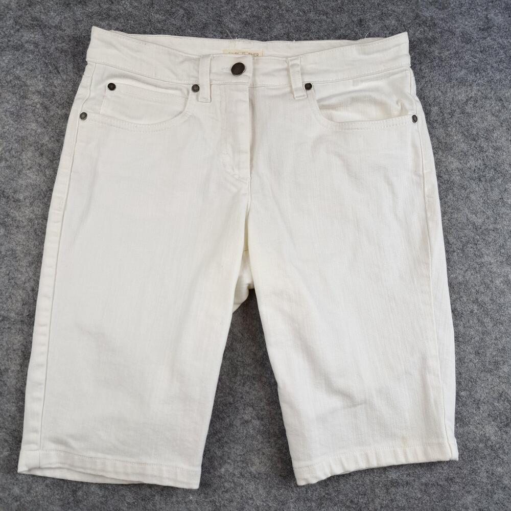 Eileen Fisher Shorts Womens Petite Small Denim Bermuda Casual Portugal